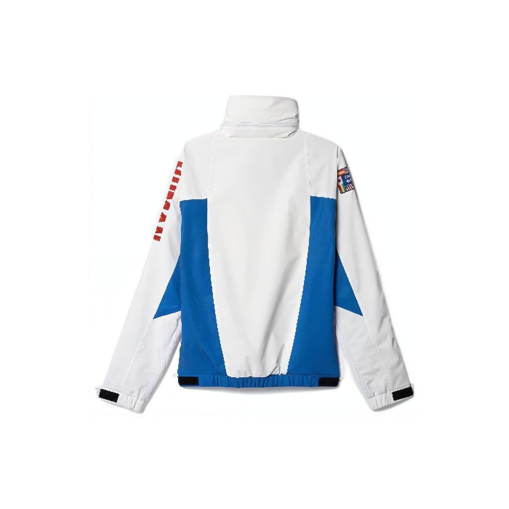 adidas Мужская спортивная куртка Originals Trefoil Color Block Letter Print Zip-Up, синяя, белая BR3151