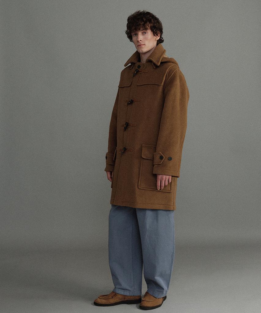 Montgomery Custom Fit Duffle Coat With Horn - Camel