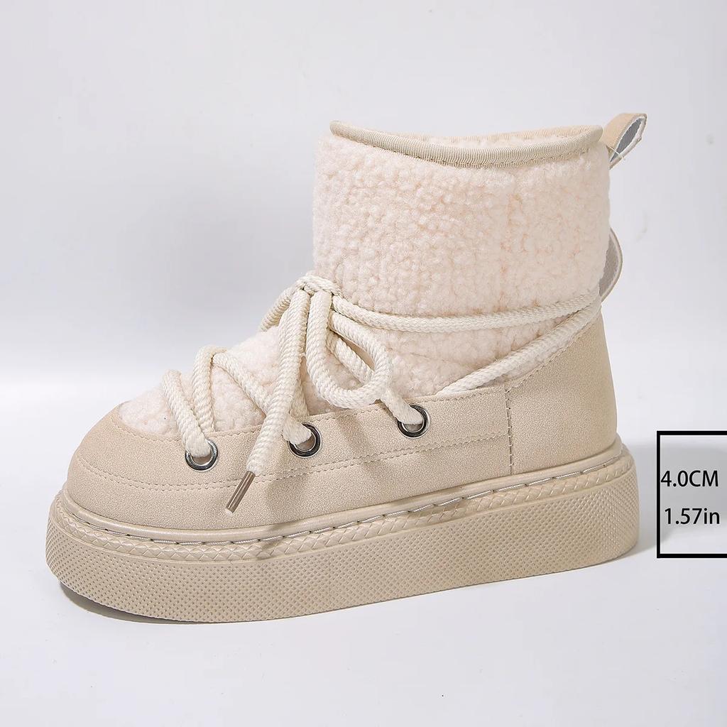 Классические утолщенные женские зимние ботинки из пуха, удобные теплые ботильоны, женские новые зимние ботинки для женщин, массивные ботинки для женщин