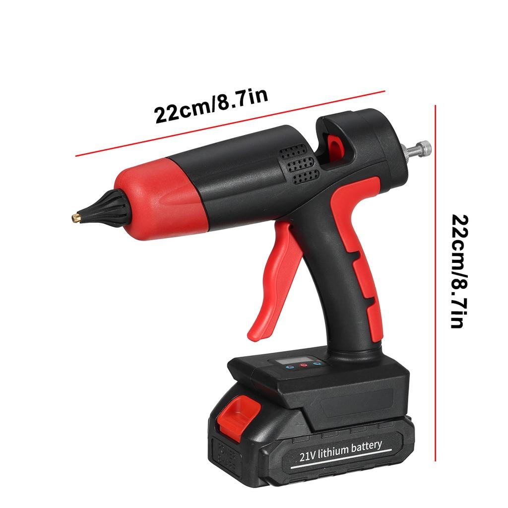 21V 1000W Cordless Electric Hot Melt Glue Guns Welding Hot Air Guns Plastic Temperature Adjustable Anti-scald Nozzle for Lithium Battery