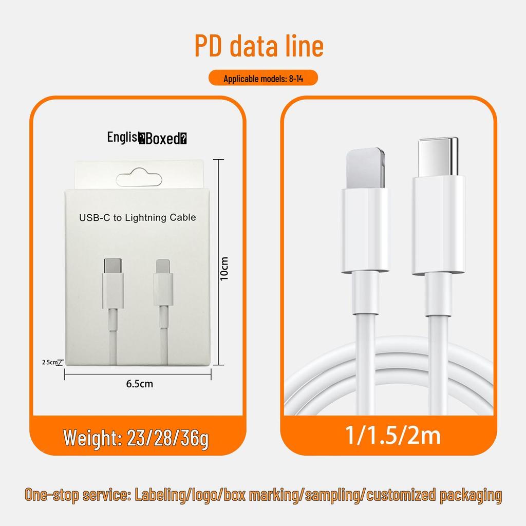 Быстрозарядный кабель USB-C, совместимый с Apple, для iPhone 8-16