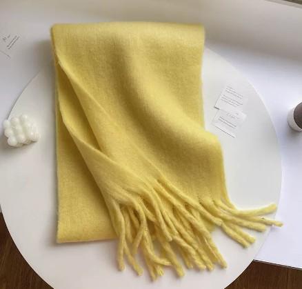 Solid color thickened lengthened scarf women's autumn and winter new Korean version winter student versatile shawl scarf pink