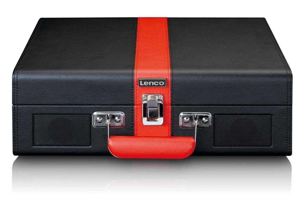 Lenco Tt-110Bkrd - Gramofon Z Głośnikami I Bluetooth (Czarno-Czerwony)