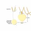 Vnox Simple Heart Pendants for Women Men Necklace Plain Stainless Steel Choker Classic Unisex Jewelry