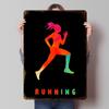 Running Sports Colorful Tinplate Poster Customized Wall Art Vintage Metal Signs Retro Tin Plaque for Bedroom Decoration Gaming
