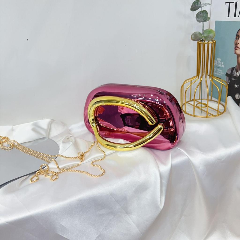 Трендовый классический круглый клатч-бокс, вечерняя сумка, акриловая сумка, винтажная металлическая ручка, кроссбоди на одно плечо