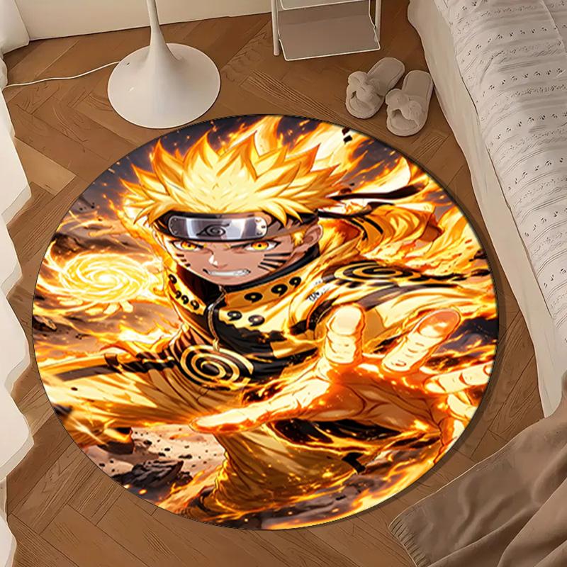 Dark Anime ninja Character Round mat Home Decor, Chair rug For livingroom,Bedroom, doormat home decor Birthday Gift Christmas Gifts