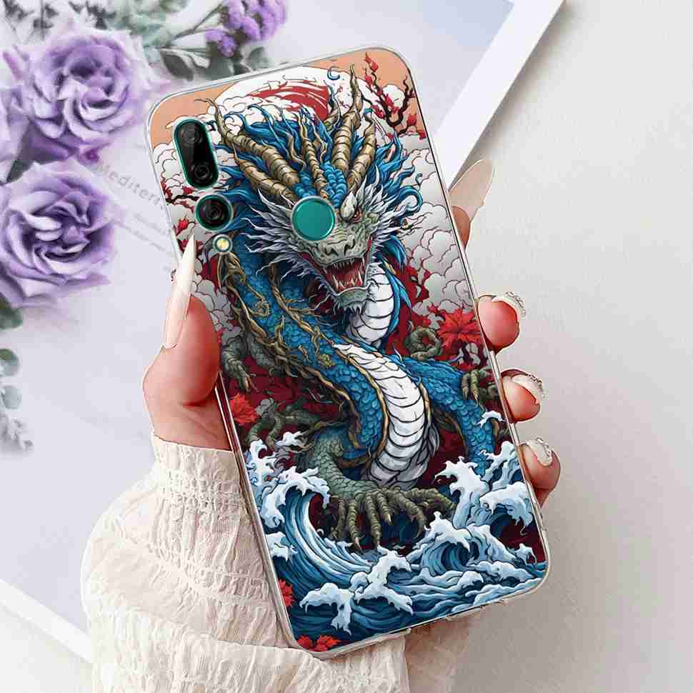 For Huawei Y9 Prime 2019 6.59" Case Soft Silicone Fashion Flowers TPU Cover For Huawei y9 Prime 2019 STK-L21 Bumper Shell Coque
