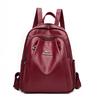 Women Backpack Korean Version Fashion All-match Female Bag Soft Leather Anti-theft
