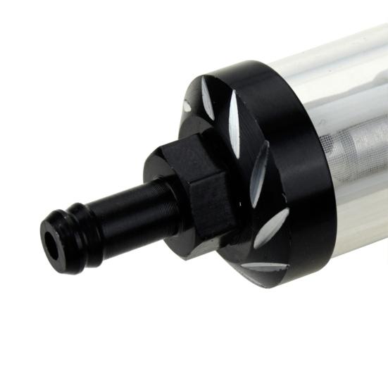 Gasoline Filter Detachable Rust-proof Aluminum Transparent Inline Gas Fuel Filter for Motorcycle