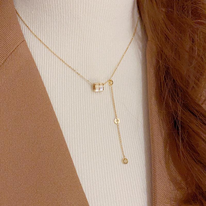 Korean Style Unique Design Fashion Shell Roller Clavicle Necklace For Women