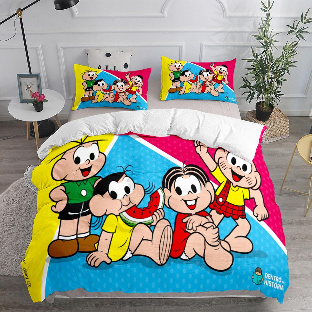 Бразилия Turma da Monica Комплект пододеяльника без простыни Размер Кинг Квин Дабл Фулл Твин Одинарный Комплект постельного белья