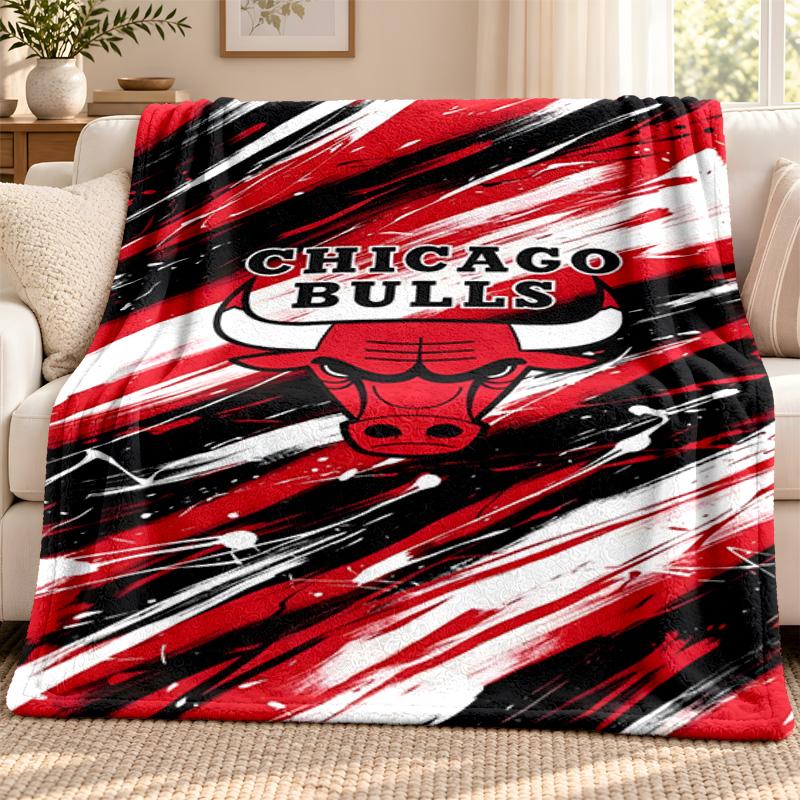 Chicago Bulls blanket Flannel Blanket Soft Cozy Plush Throw for Sofa Bed Lightweight Home Decoration Outdoor camping
