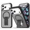 KEYSION Противоударный матовый полупрозрачный чехол для MagSafe для iPhone 17 Pro Max 17 Air с подставкой, беспроводная зарядка, задняя крышка для телефона
