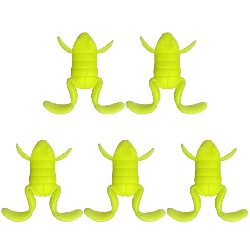 5 шт. Приманки-лягушки Мягкая искусственная плавающая приманка Имитация лягушек Приманки Поверхностные плавающие приманки Простые в использовании