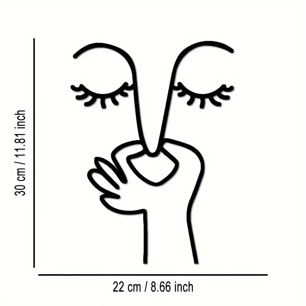 Creative Expression" 1Pc Humorous Metal Wall Art - Perfect for Bathroom, Bedroom & Living Room Decor. Unique Crafted Hanging.