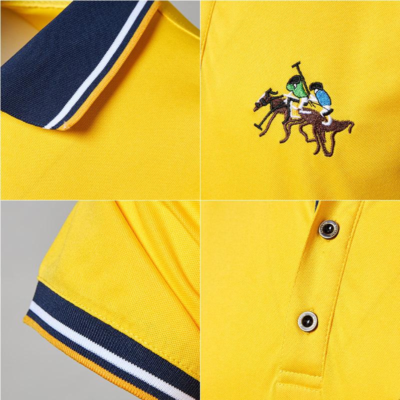 Мужская футболка с короткими рукавами и вышивкой на лацканах, плюс толстая деловая рубашка-поло, свободный повседневный топ