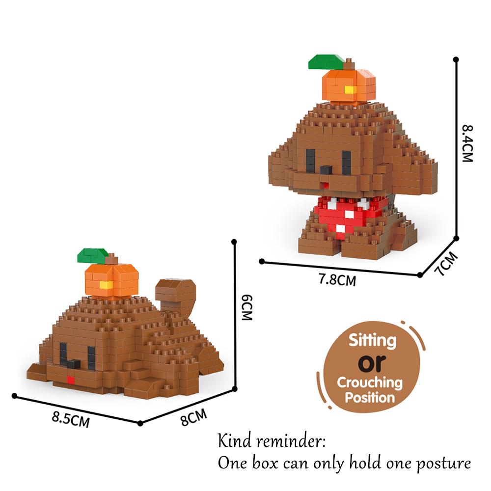 Multi Form Micro Mini Building Blocks Dog: Versatile and Cute Convertible Pet Models for Creative Fun Children's Puzzle Toy Gift