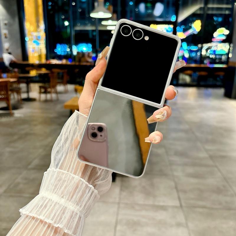Зеркальный чехол для макияжа для Samsung Galaxy Z Flip 7 6 4 Flip7 zflip flip6 Ультратонкий Ударопрочный Корейский чехол