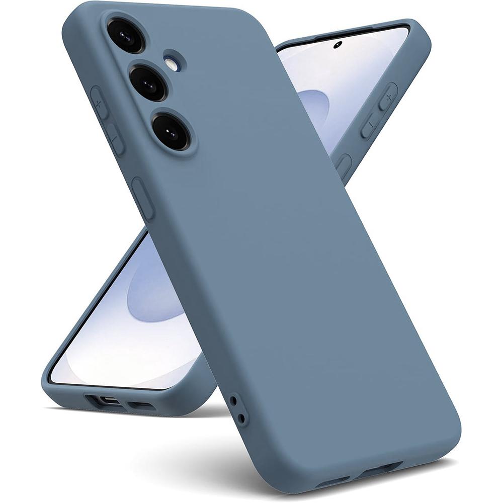 Роскошный Чехол из Жидкого Силикона для Samsung Galaxy S25 S24 S21 FE S23 S22 Ultra Plus Матовый Конфетный Цвет Мягкая Задняя Крышка Ударопрочный