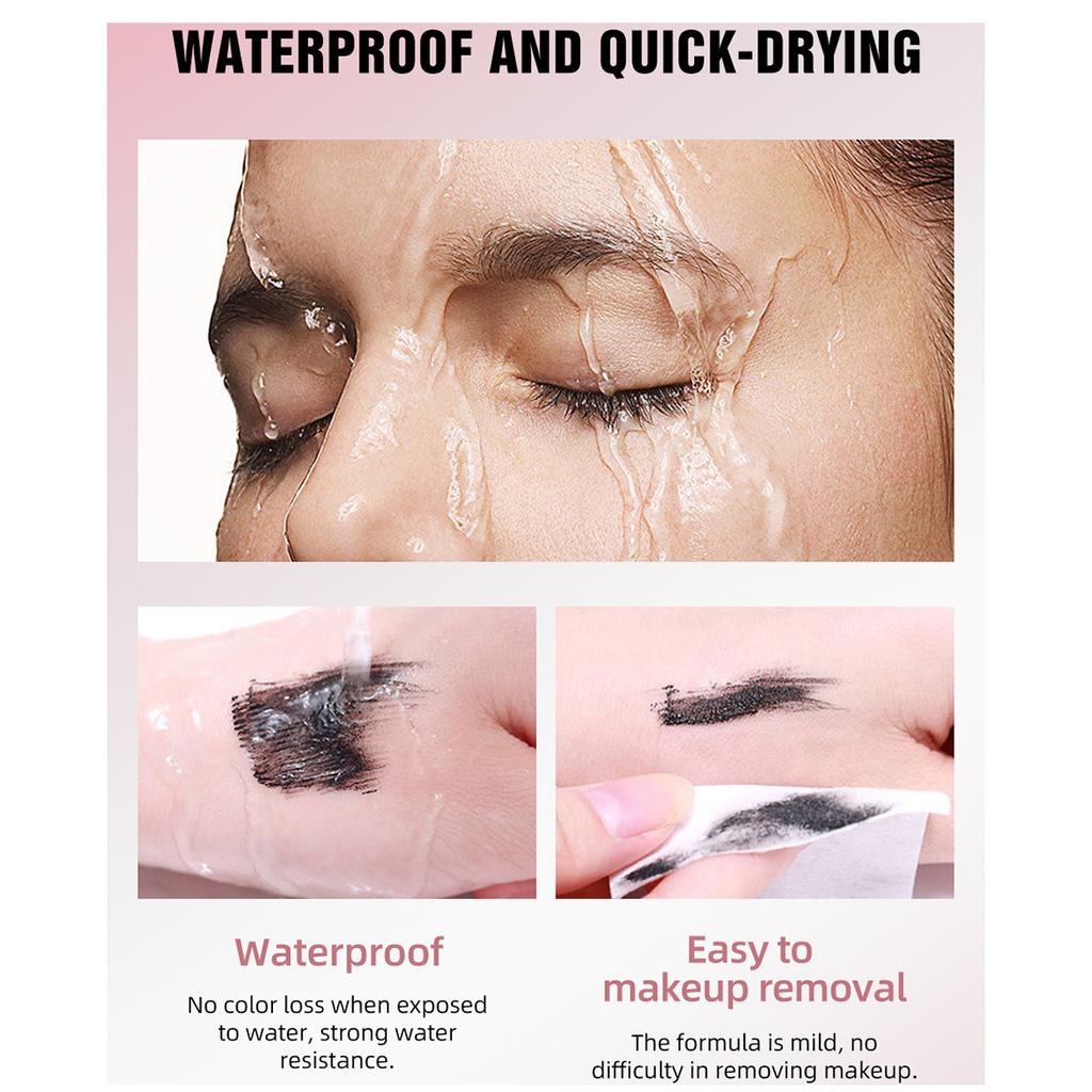 Black Mascara Natural Curl Long and Thick Waterproof and Sweatproof Dazzling Mascara Cosmetic