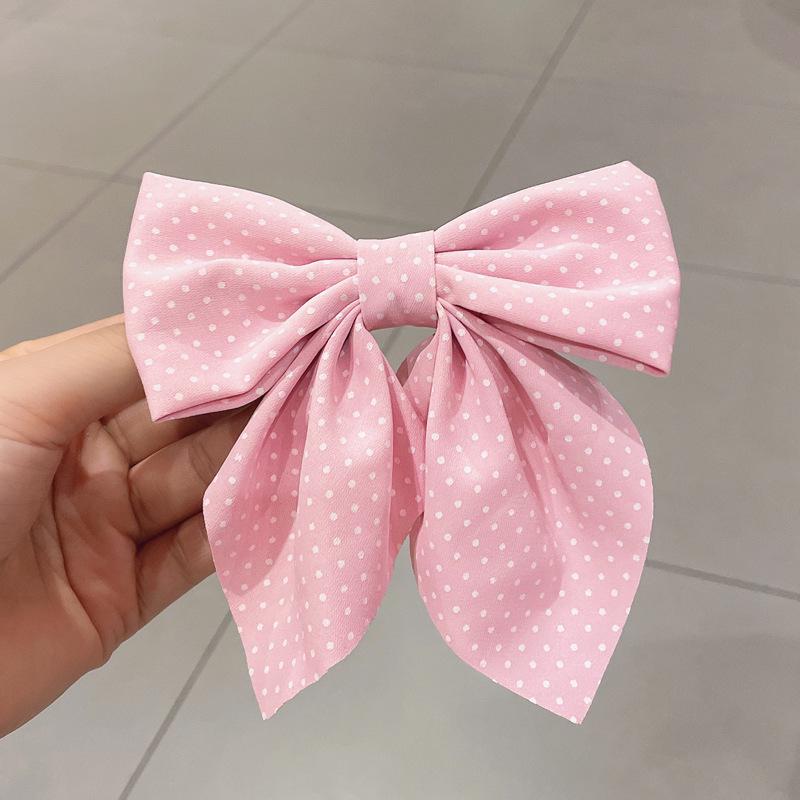 Заколка-бант для волос женская тканевая заколка с волнистым кончиком, универсальная заколка для волос, аксессуары для волос, модный подарок