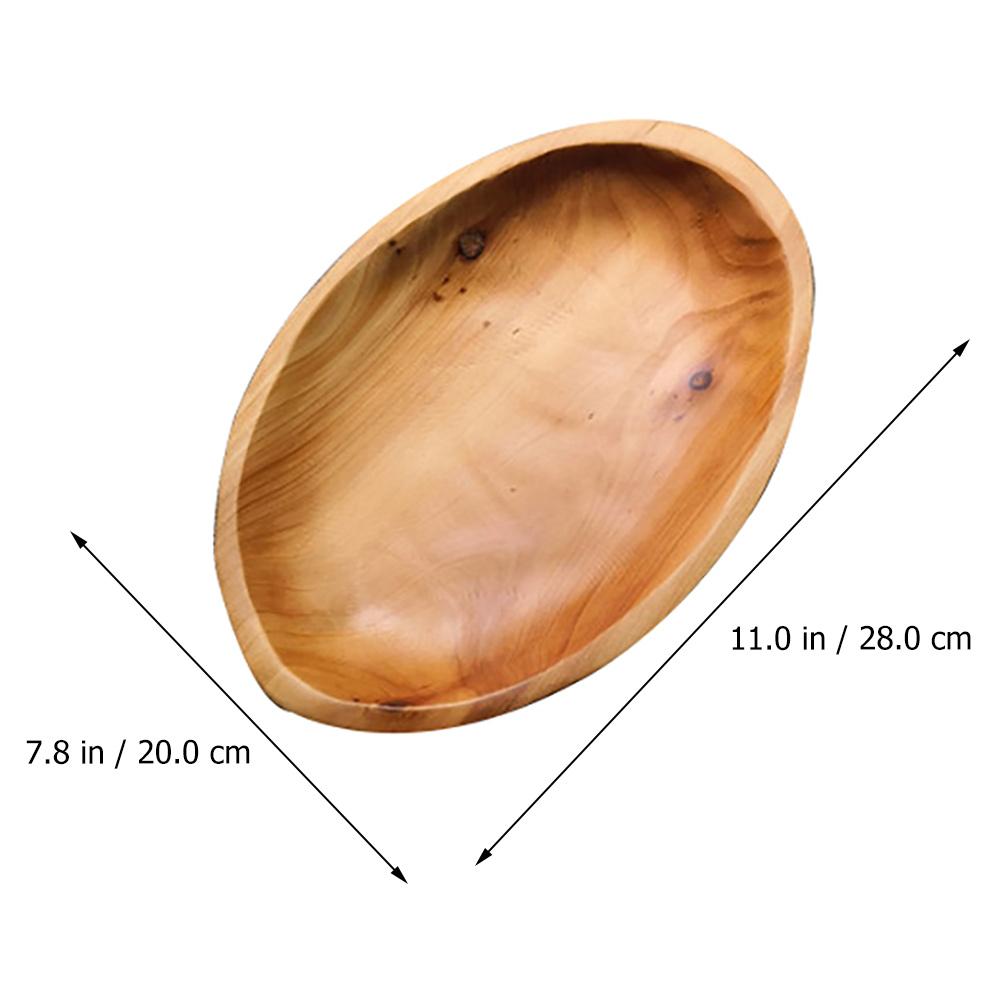Декоративный поднос для ресторана, овальная деревянная тарелка для еды, практичное блюдо для подачи фруктов, твердое, простое, для хранения сушеных закусок