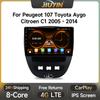 JIUYIN Android Автомагнитола Мультимедийный плеер Стерео Для Peugeot 107 Toyota Aygo Citroen C1 2005-2014 Navi Беспроводной Carplay Авто