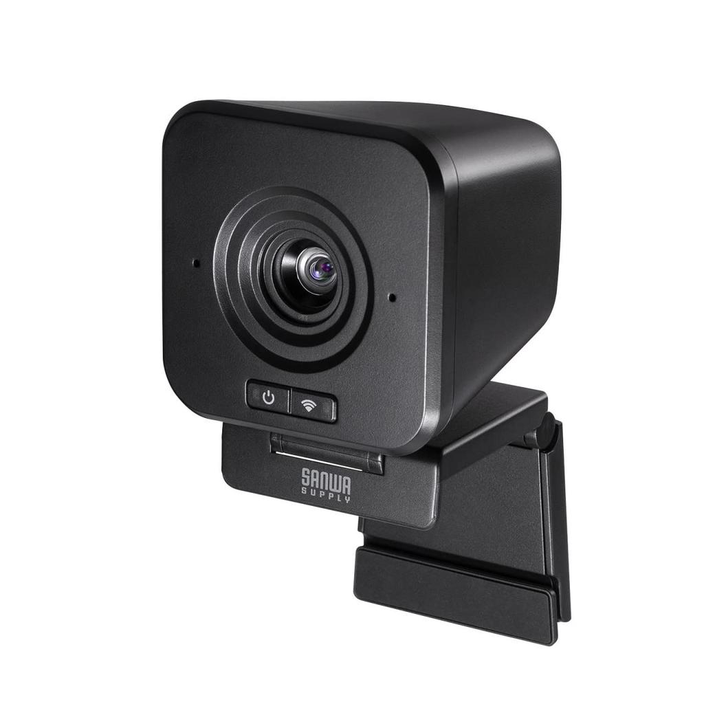 Sanwa Supply WEB Camera Wireless USB A Connector Full HD Угол обзора Дальность связи 20 м Отверстие для штатива для камеры 65° Прибл.. Встроенный