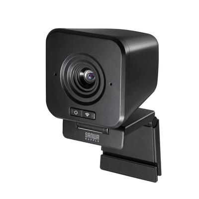 Sanwa Supply WEB Camera Wireless USB A Connector Full HD Угол обзора Дальность связи 20 м Отверстие для штатива для камеры 65° Прибл.. Встроенный