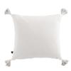 Removable Cushion Cover with Pompoms "Gaïa" 40 X 40 Cm "Gaze De Coton" - Gaïa Chantilly