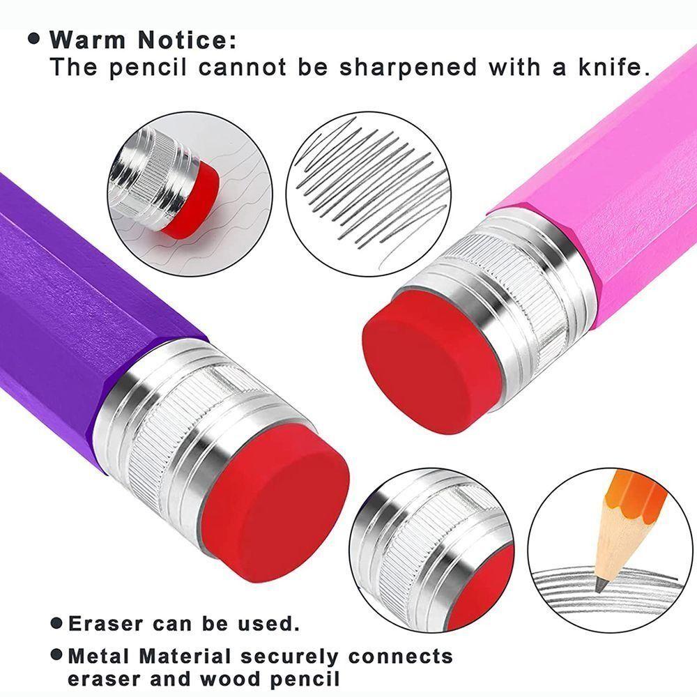 Eraser Novelty Toy Fun Gift Huge Pencil Large Wood Pencil For Painter Artist Student Giant Pencil