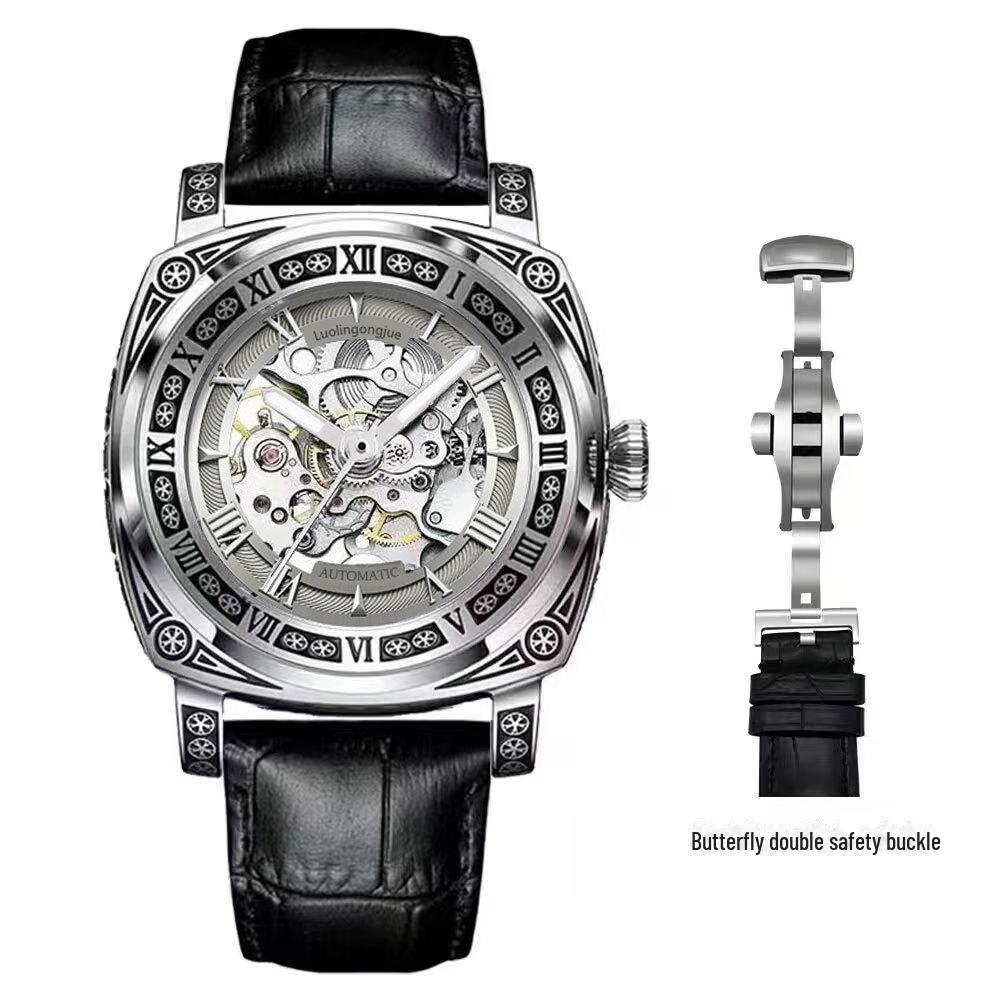 Автоматические механические мужские часы Duke of Lorraine: Модный, деловой дизайн с полостью