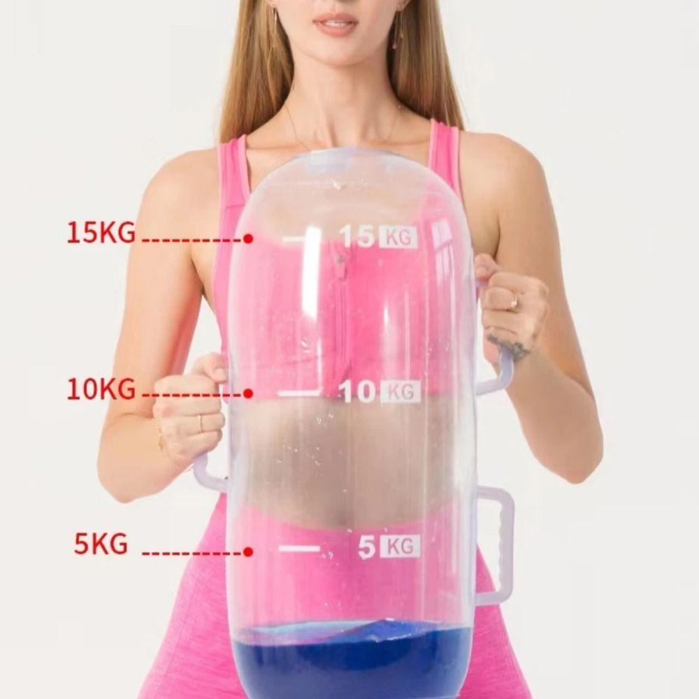 Weight Adjustable Inflatable Water Dumbbell with Air Pump Training Water Power Bag  Home Fitness