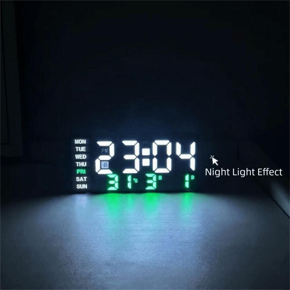 Dual Alarm LED Digital Clock Large Screen Date Week Display Timer Desktop Clock Study Room