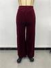 Летние европейские и американские бархатные брюки с высокой посадкой и широкими штанинами для женщин