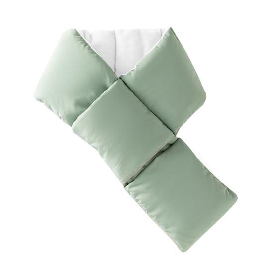 Winter Warm Scarf Solid Color Thickened High-Density Windproof Fabric Wrap Design Women Down Scarf Daily Outdoor Use