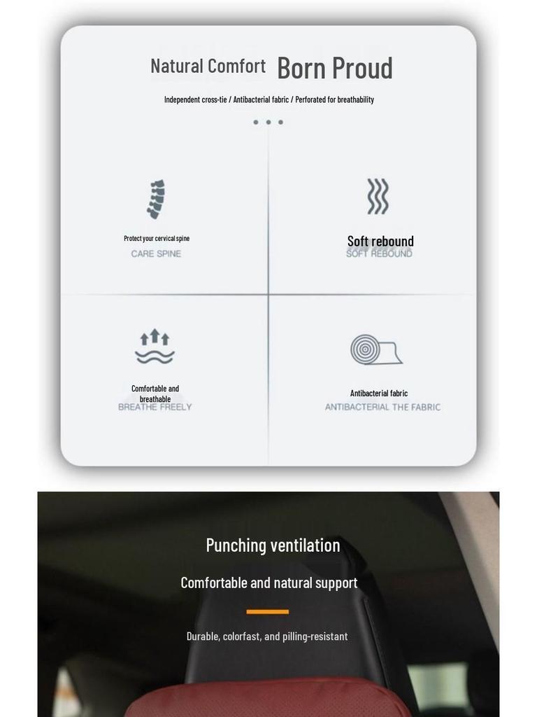Совместимая с Mercedes Подушка-подголовник в автомобиль с поддержкой поясницы и шеи для E-Class, GLC, GLE, GLS
