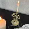 Single Head French Bow Candlestick Wrought Iron Candle Containers  Western Decoration