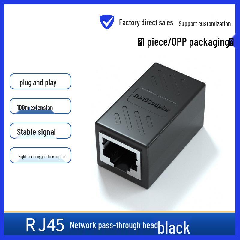 RJ45 Gigabit Network T-Adapter Splitter Extender