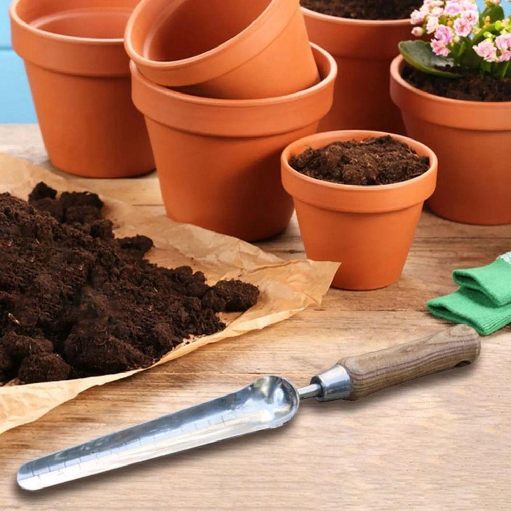 Stainless Steel Hand Trowel Anti Slip Handle Potting Soil Scoop Small Gardening Spade  Moving