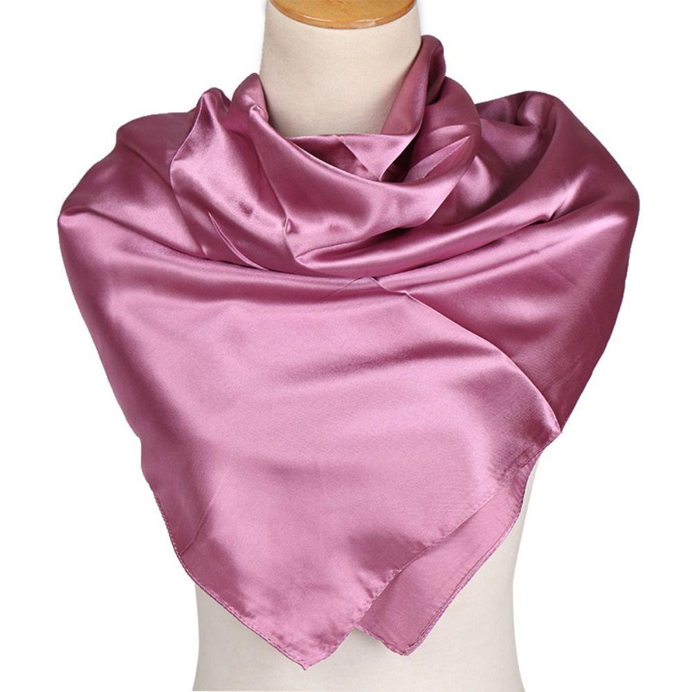 90cm Satin Silk Scarf Soft Head Scarf Luxury Square Neck Scarves Ladies/Girls