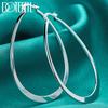 925 Sterling Silver Smooth Round Hoop Earrings, Fashionable Jewelry, Wedding Jewelry