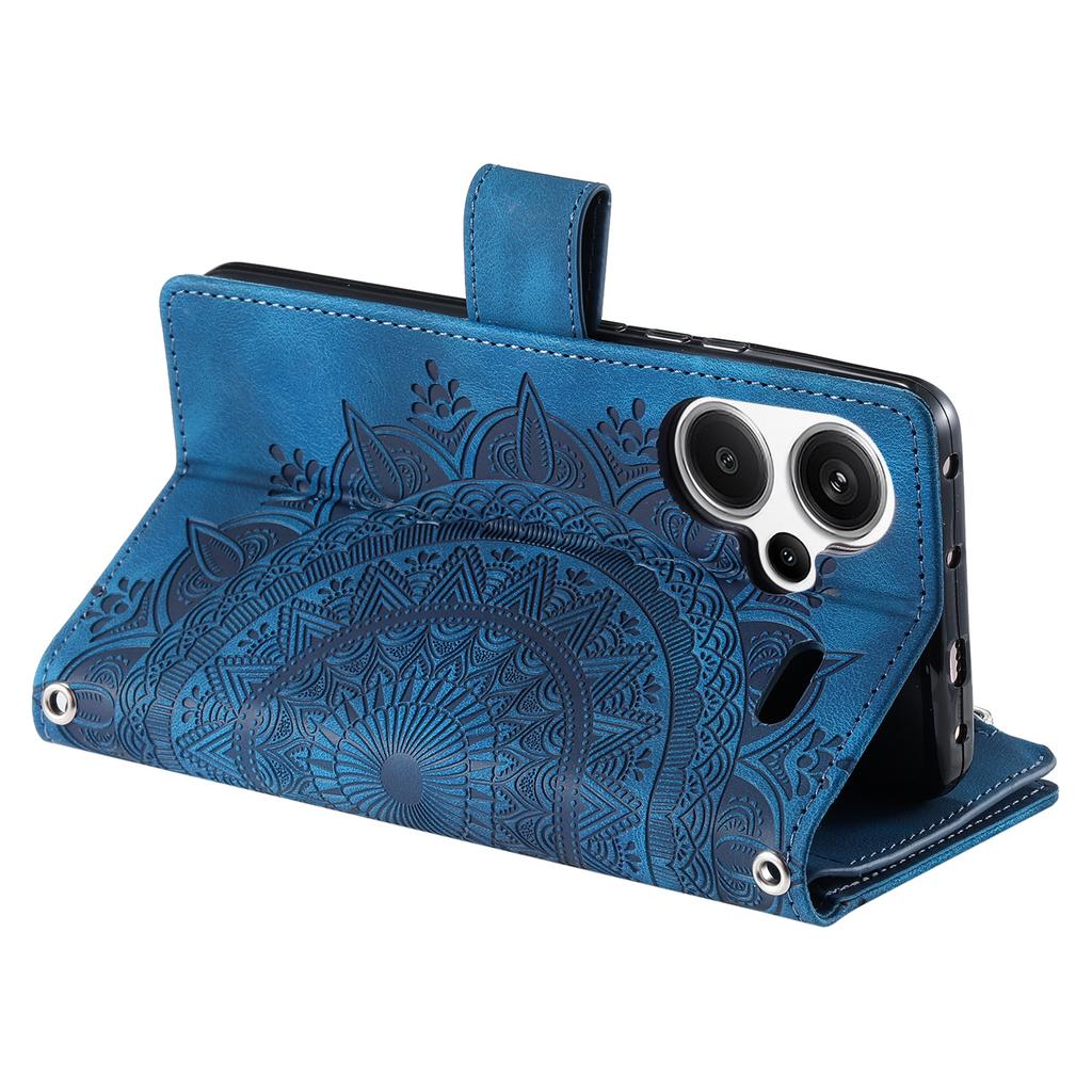 Для Xiaomi Redmi Note 13 Pro+ 5G Кожаный чехол с узором мандалы Чехол-кошелек для телефона