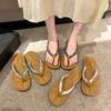 Внешнеторговые шлепанцы на плоской подошве для женской уличной обуви 2025 лето новые больших размеров модные цветочные шлепки пляжная обувь