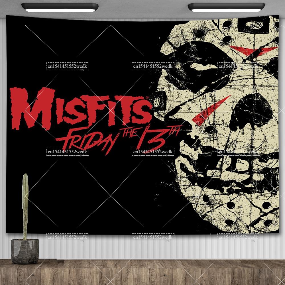 American Punk Band Misfitss Poster Banner Flag Rock Band Wall Tapestry Mural Metal Music Album Cover Home Decoration Fans Gifts
