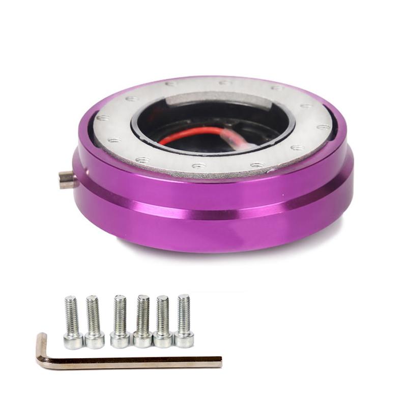 Thin Version 6 Hole Steering Wheel Quick Release Hub Adapter Snap Off Boss kit