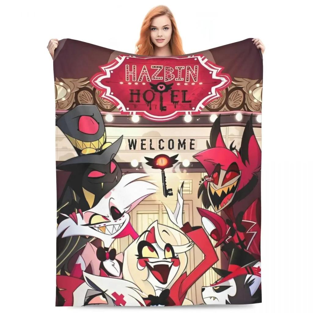 VOX HHazbin Hotel Аластор Игра Теплое Мягкое Одеяло Дорожное Офисное Плюшевое Постельное Белье Пледы Пушистый Диван Кровать Фланелевое Покрывало