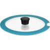 [.co.jp Exclusive] Wahei Freiz Lycka AME-7546 Glass Lid, 26cm, Turquoise, Removable Handle, for Frying Pan Set