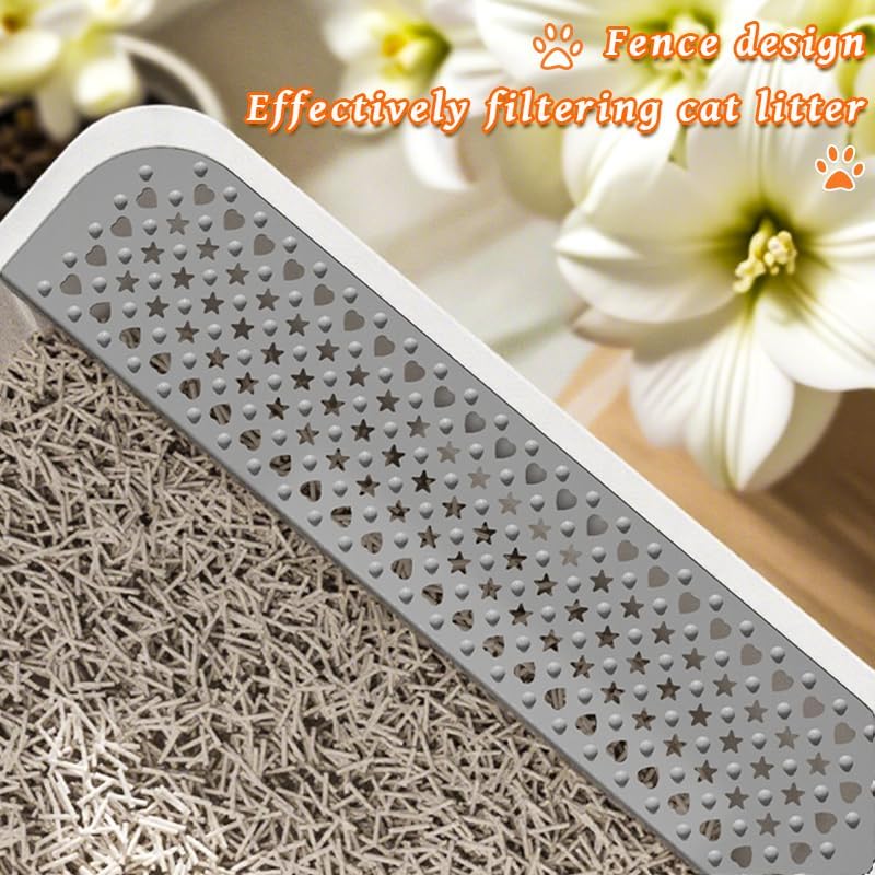Открытый лоток для кошек с высокими бортиками, Лоток-песочница для кошек с защитой от разбрызгивания, Лоток для котят с ситом и ковриком, Полузакрытый съемный для котят